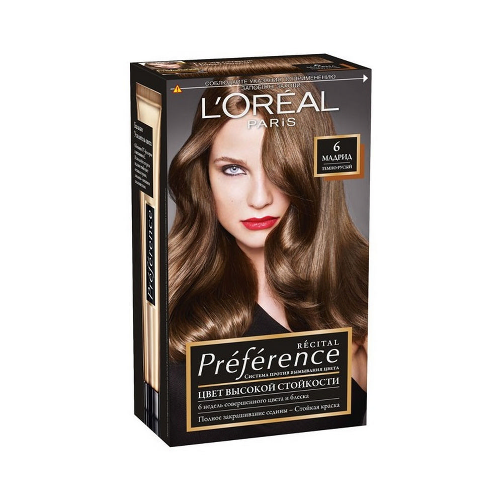 Краска лореаль для темных волос. Loreal preferans 6. Лореаль преферанс 6.1. Loreal preference 6.0 краска. Лореаль преферанс краска для волос 6 Мадрид.