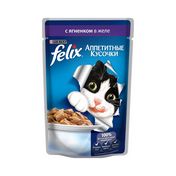 Влажный корм для взрослых кошек Felix Аппетитные кусочки с ягненком в желе 85г