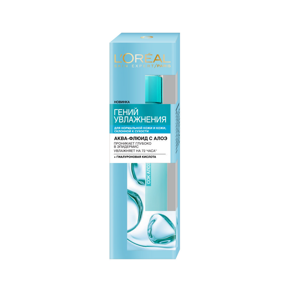 

Аква - флюид для нормальной кожи и кожи, склонной к сухости L'Oreal Paris Гений увлажнения с алоэ 70мл