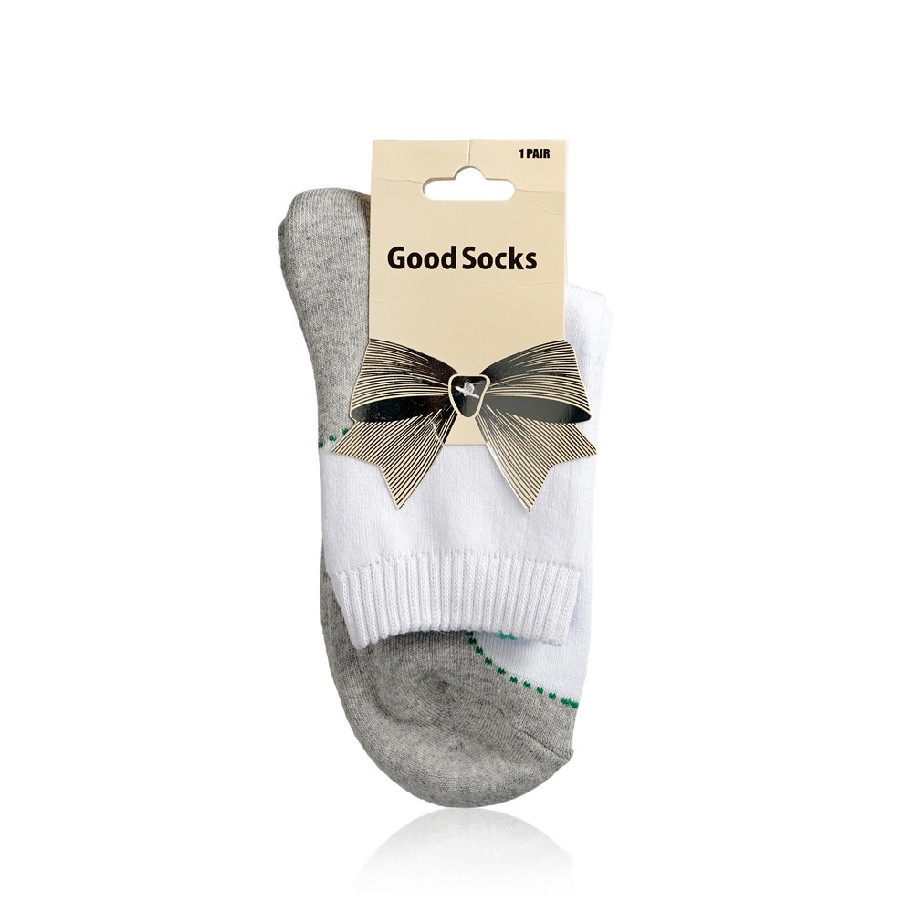 

Женские носки Good Socks LC12 махровые , р.23 , Серый / Белый