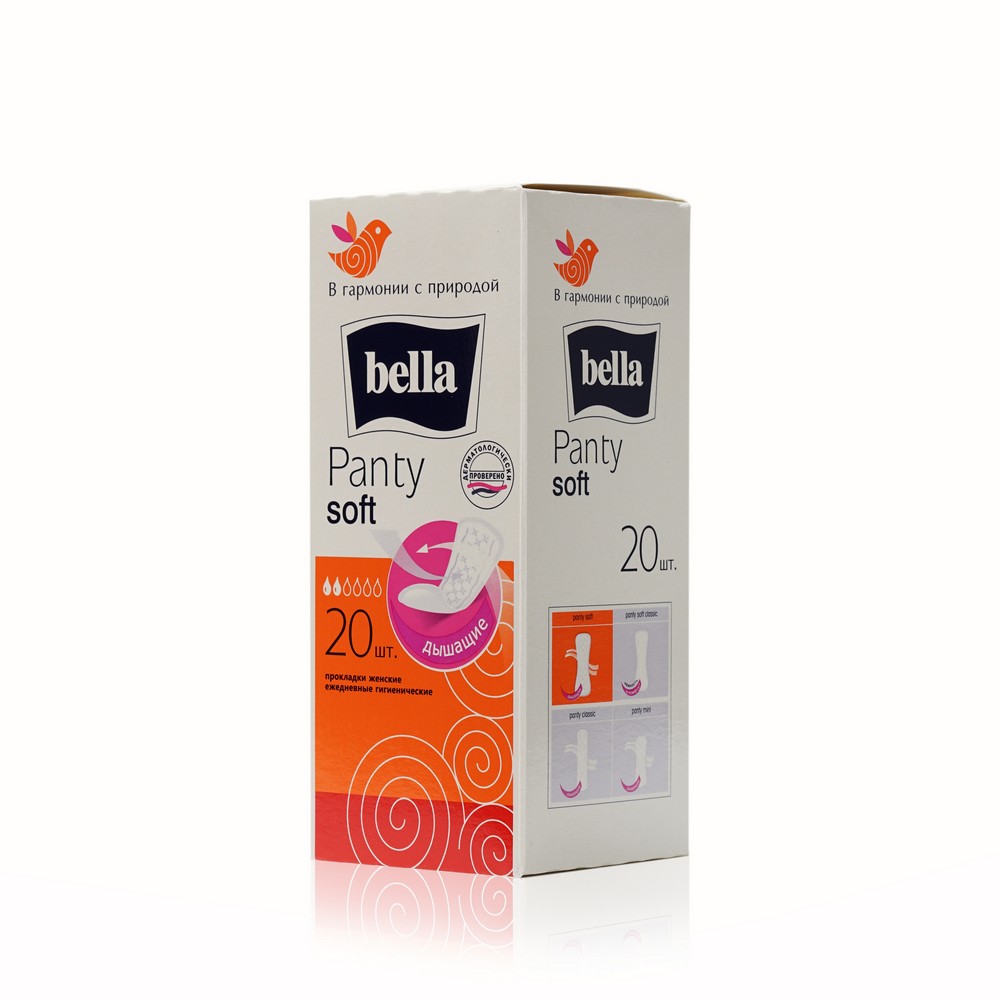 

Ежедневные гигиенические прокладки Bella Panty Soft дышащие 20шт