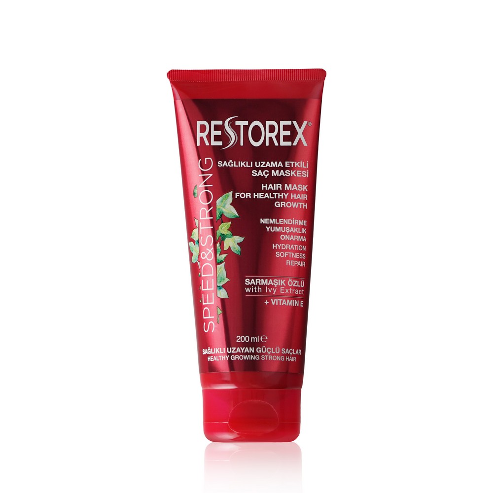 

Маска для восстановления и роста волос Restorex Speed & Strong с экстрактом плюща и витамином Е 200мл