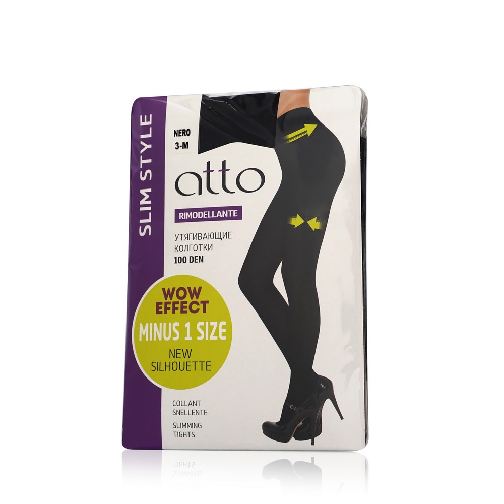 

Женские колготки Atto Minus 1 size из микрофибры 100den Nero 3 размер