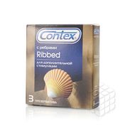 Презервативы Contex Ribbed с ребрами 3шт