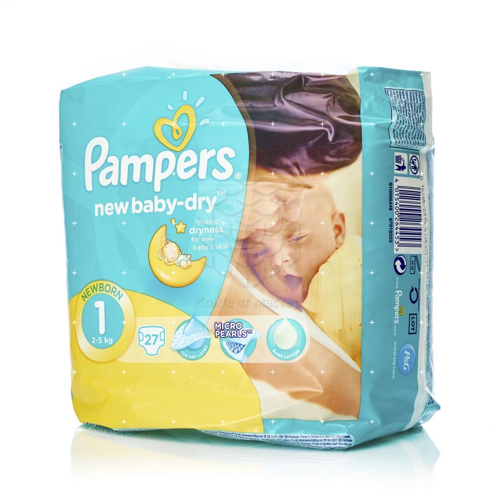 

Подгузники Pampers New baby-dry для детей New born 2-5кг 27шт