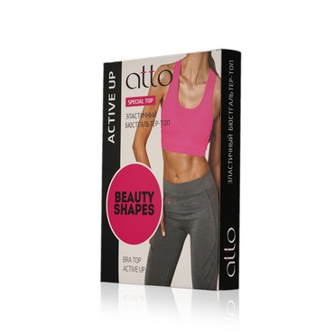 Женский бюстгалтер Atto Active Up Top из микрофибры , Черный XXL