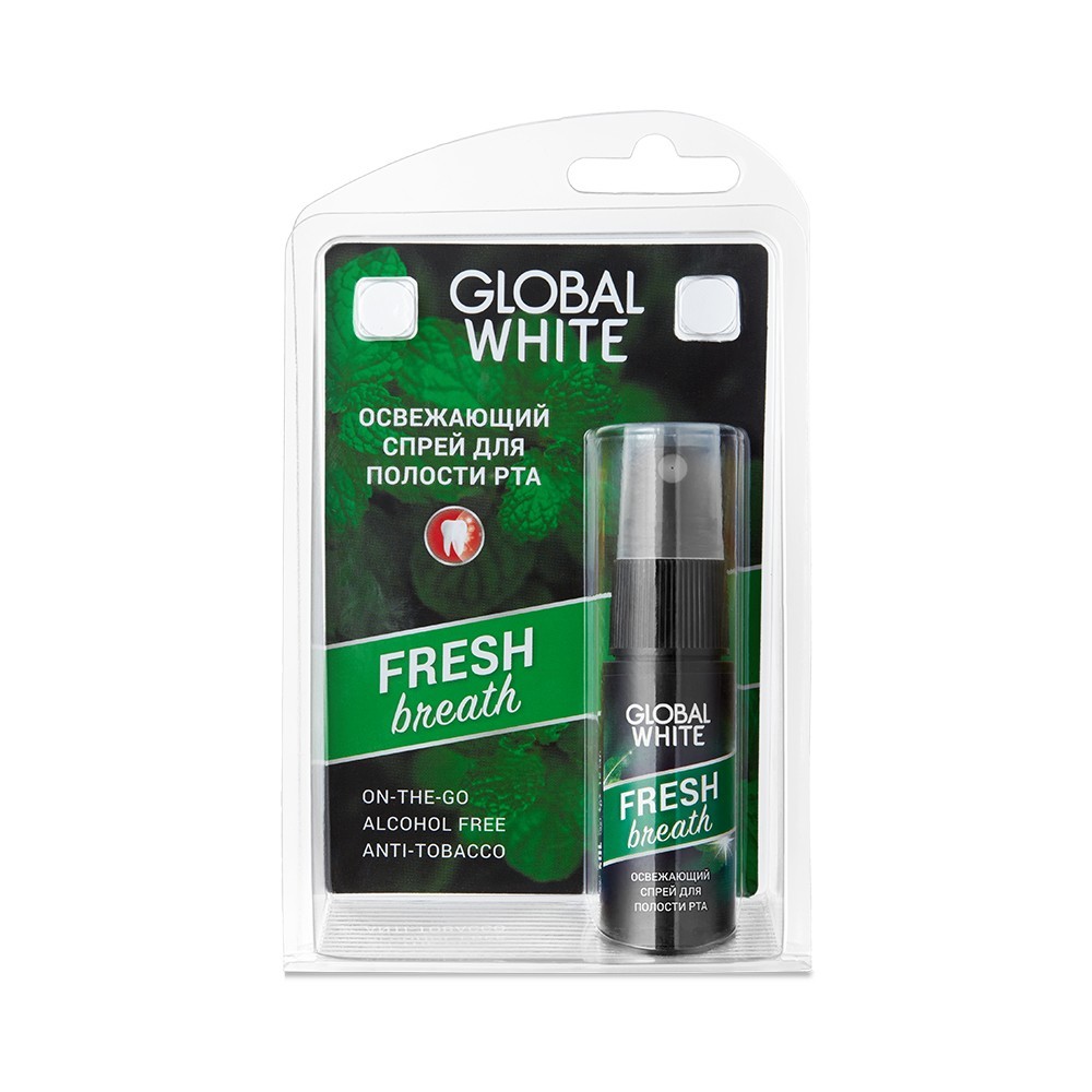

Освежитель дыхания Global White " Fresh Breath " 15мл