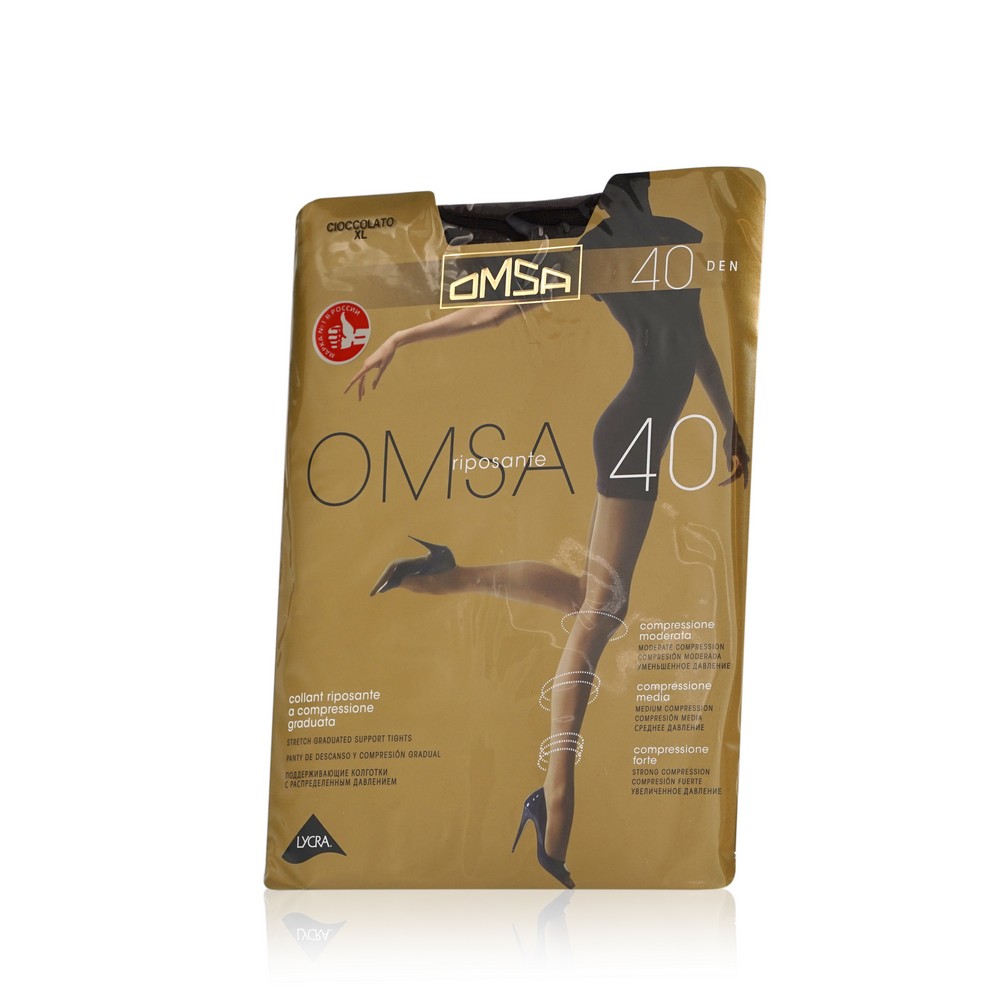 

Женские колготки Omsa Riposante 40den Cioccolato 5 размер