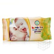 Влажные салфетки Bambolina детские , с алоэ вера 72шт