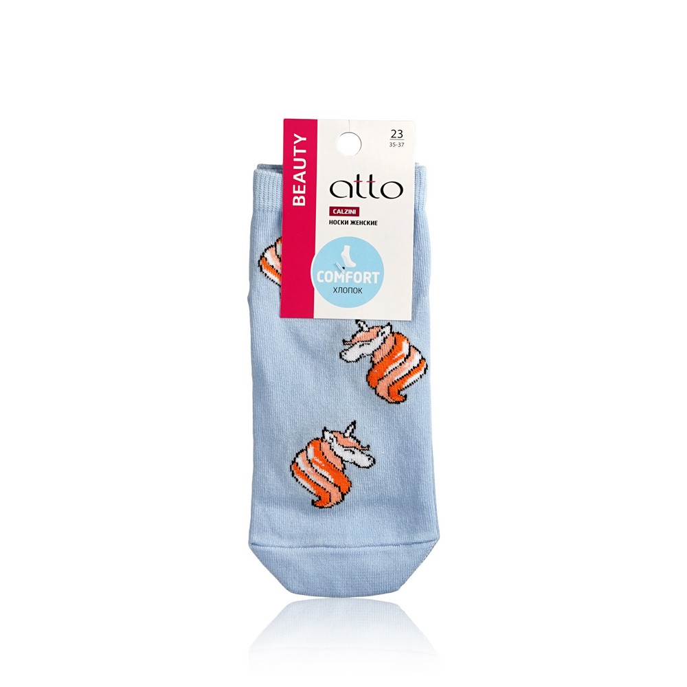 

Женские трикотажные носки Atto Beauty " Unicorn 3 " голубые р.23