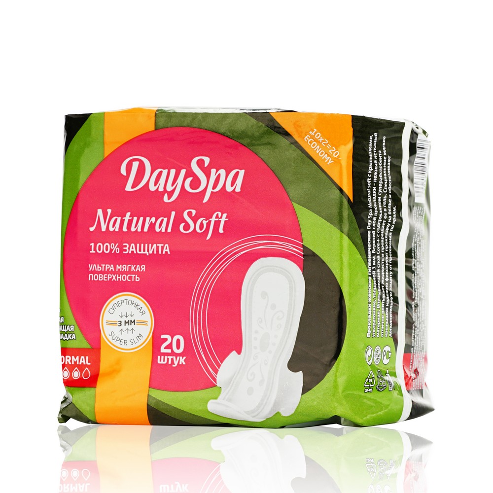 

Женские гигиенические прокладки Day Spa Ultra " Natural Soft " Normal 20шт