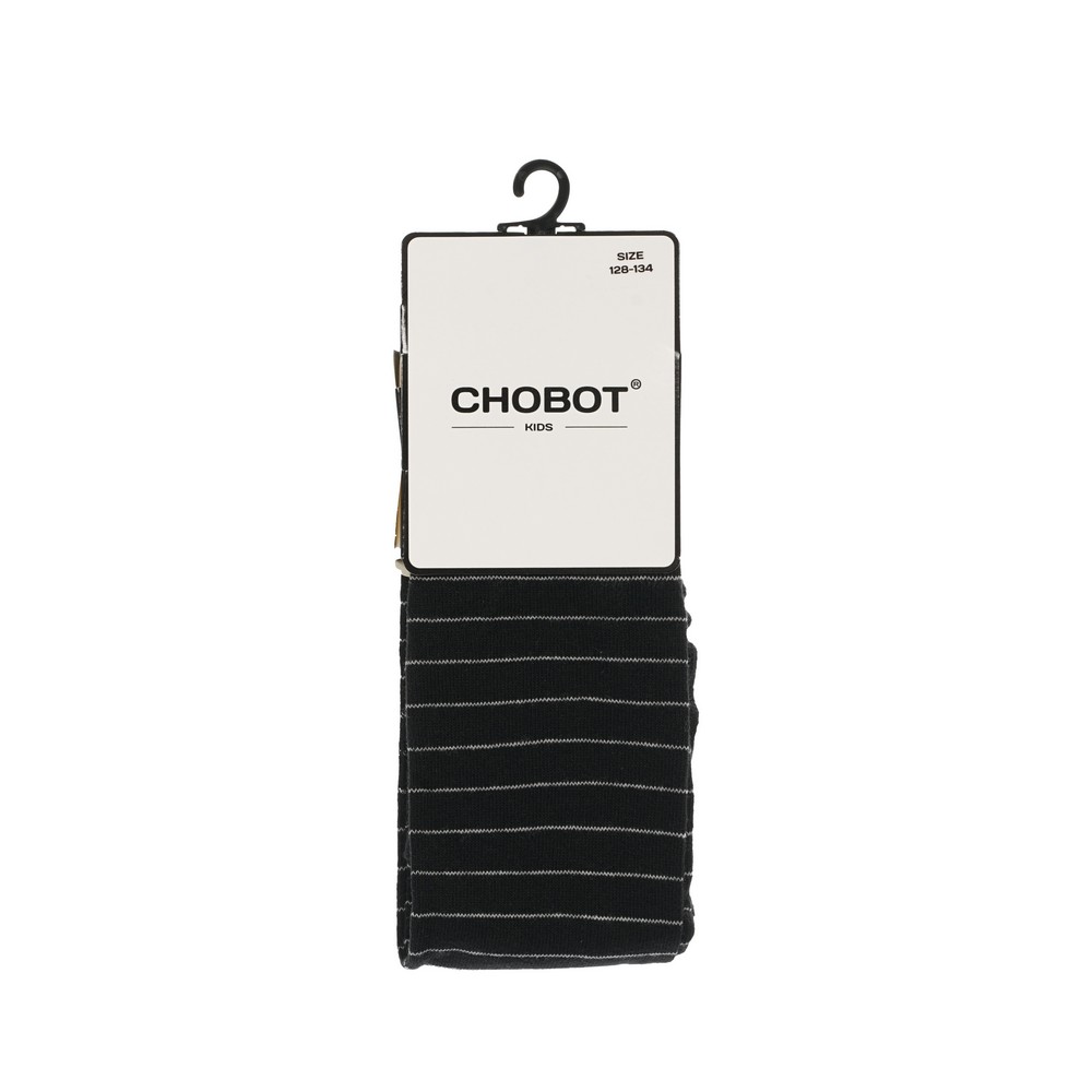 Детские колготки Chobot Kids Полоска Черный р.128-134