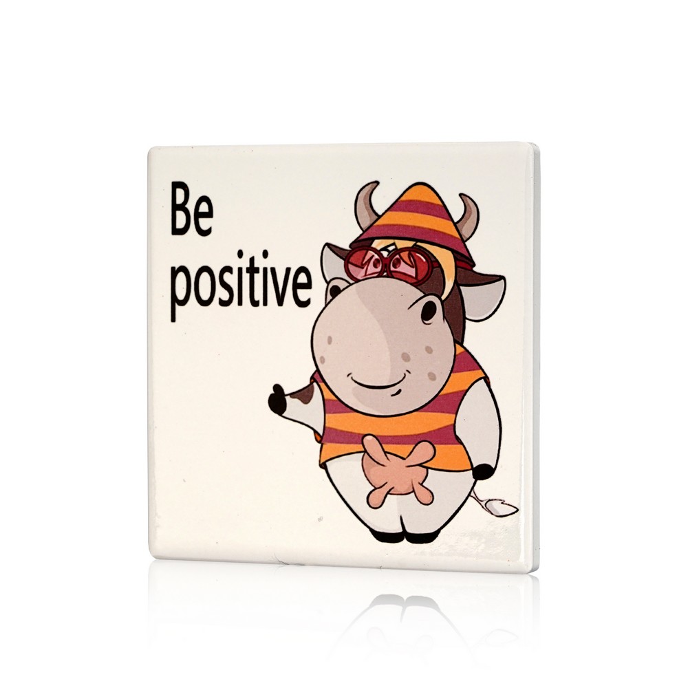 

Декоративная подставка Artus Новый Год " Be positive " , керамика 10*10см