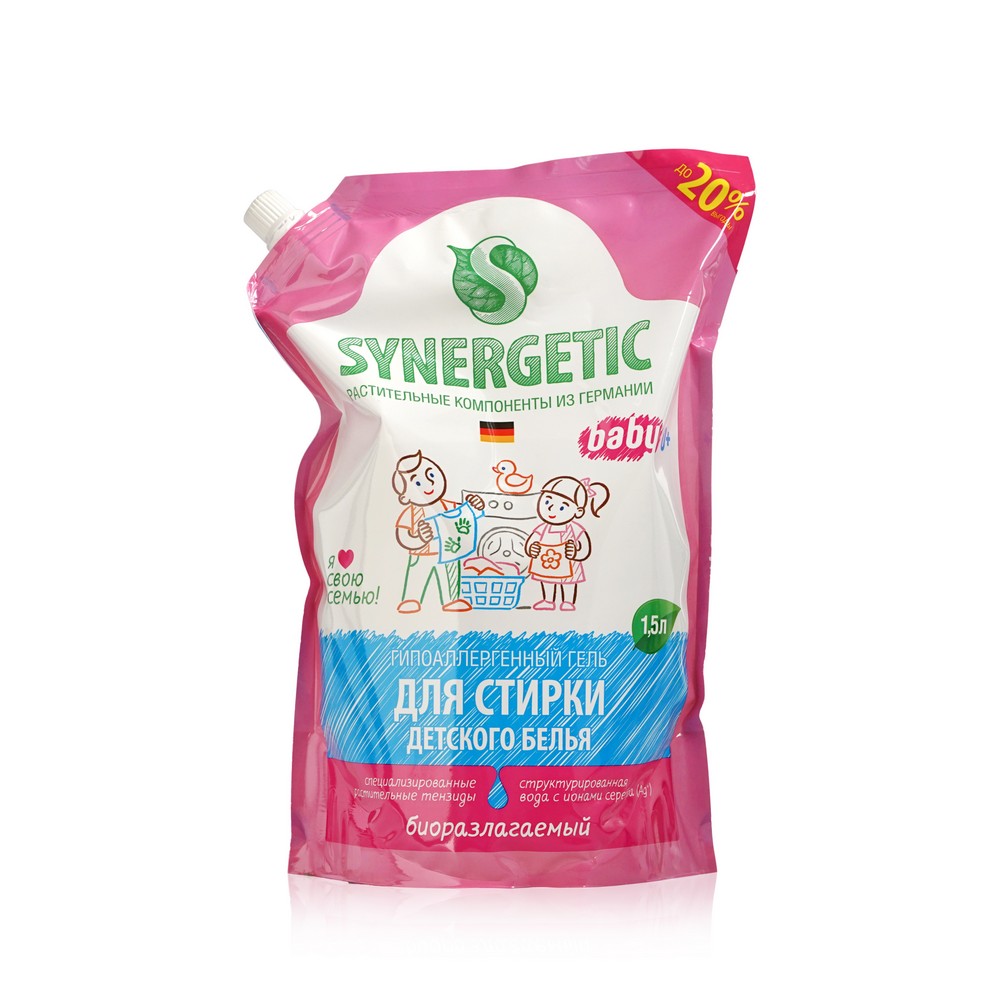 

Гель для стирки детского белья Synergetic 1,5л