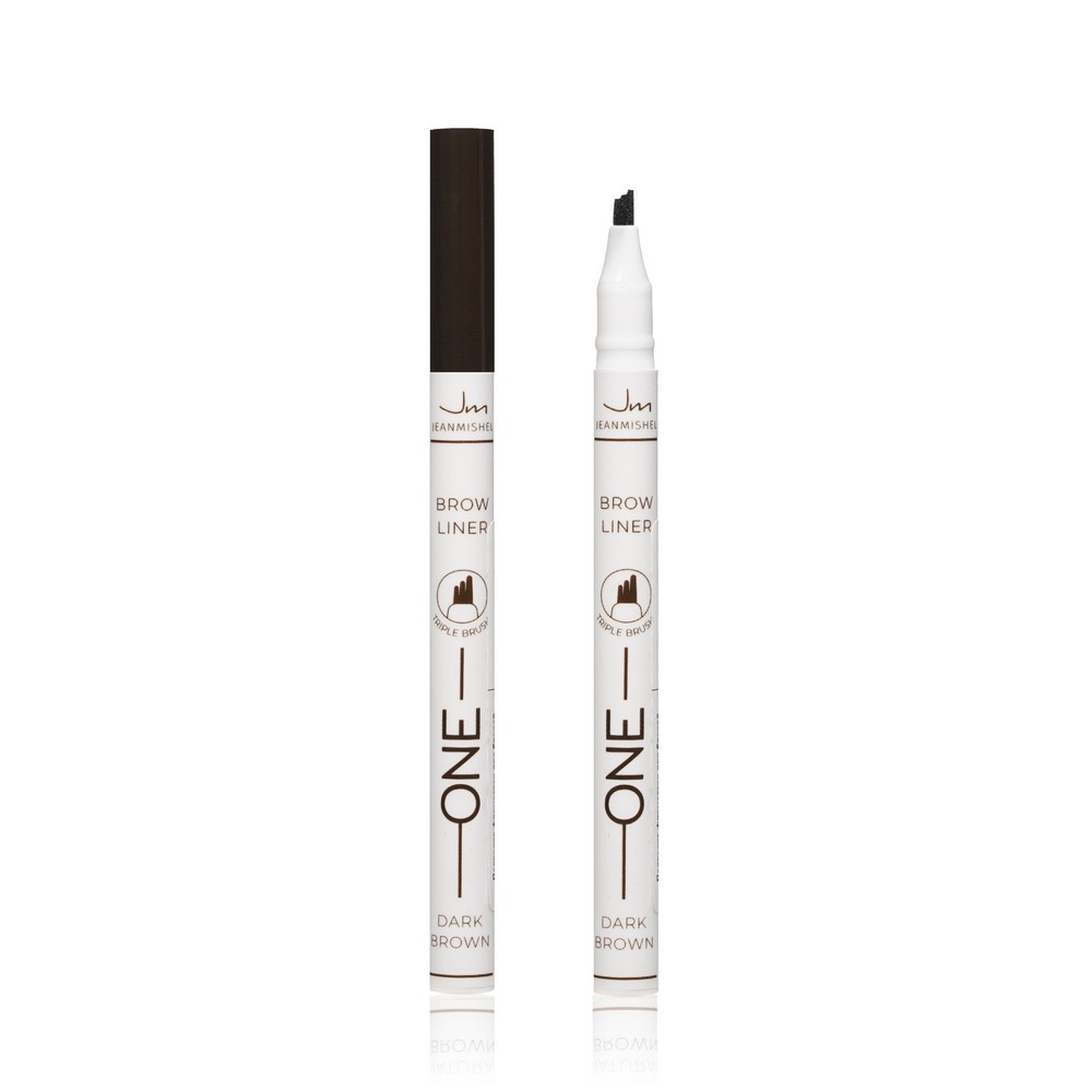 Фломастер для бровей Jeanmishel Brow Liner Triple Brush " One " , 03 , 0,7мл