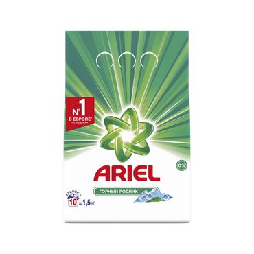 Порошок для стирки Ariel " Горный родник " , автомат 1,5кг
