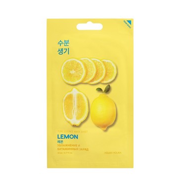 Тканевая маска Holika Holika для лица " Pure Essence Mask Sheet Lemon " тонизирующая, с экстрактом лимона 23мл
