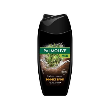 Мужской гель для душа Palmolive Men 2 в 1 " Эффект Бани " глубокое очищение , с очищающими гранулами 250мл