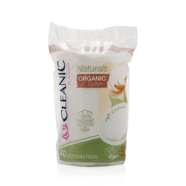 Ватные диски прошитые Cleanic Naturals " Virgin Cotton " , квадратные , 40шт