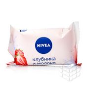 Увлажняющее туалетное мыло Nivea " Клубника и молоко " 90г