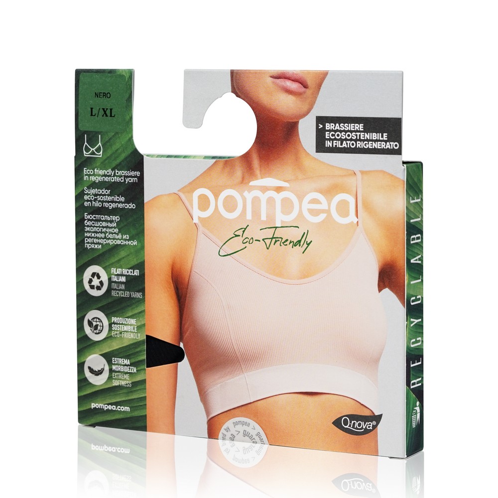 Женский бюстгалтер Pompea Eco Friendly Brassiere , Nero , L/XL