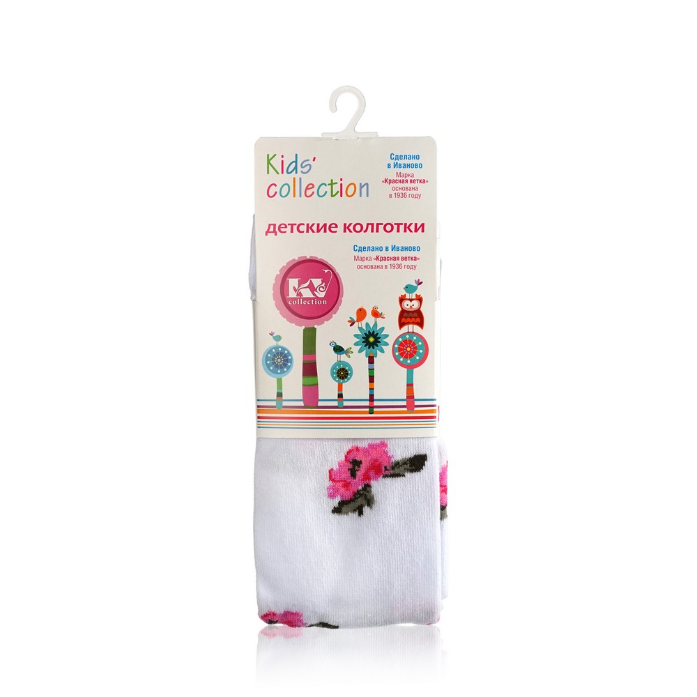 

Детские колготки Красная ветка Kids Collection с-857 " Цветы " Белый р.110-116
