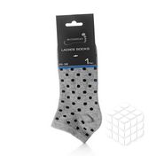 Женские носки InComfort Mode Trainer Liner трикотажные " Big DOTS " Grey / Black р.35-37