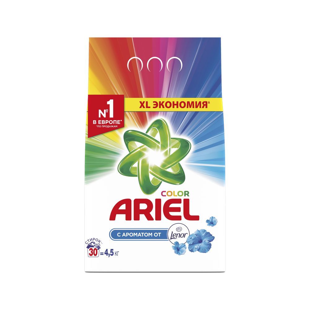 

Порошок для стирки цветного белья Ariel " lenor fresh " , автомат 4,5кг