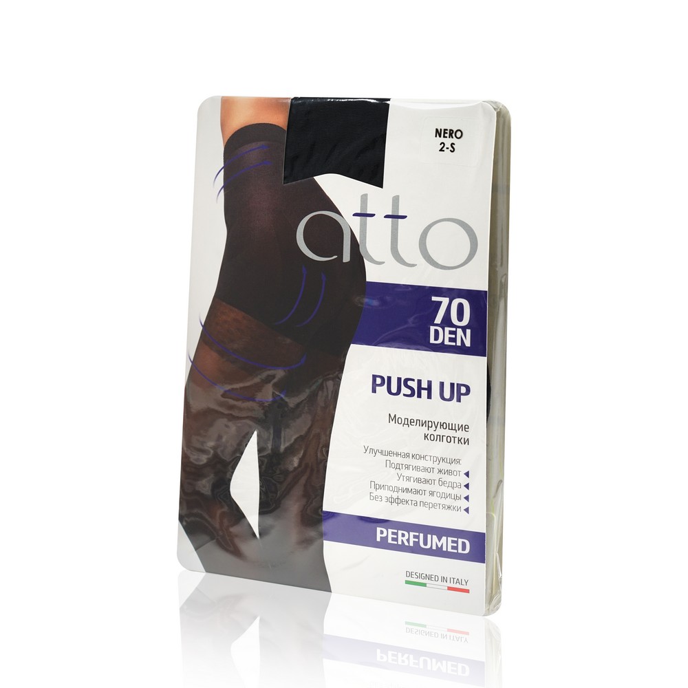 

Женские моделирующие колготки Atto Push Up 70den Nero 2 размер
