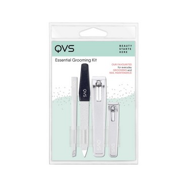Маникюрный набор QVS ( кусачки для маникюра + кусачки для педикюра + пилка для ногтей + пинцет для бровей )