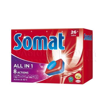 Таблетки Somat All in 1 для посудомоечной машины 26шт
