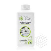 Гель для стирки белого белья Clean Home для всех видов тканей 1000мл