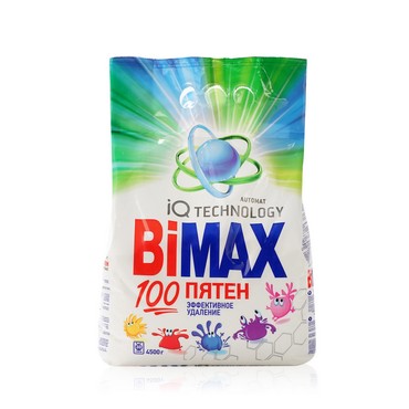 Порошок для стирки белья Bimax 100 пятен 4,5кг