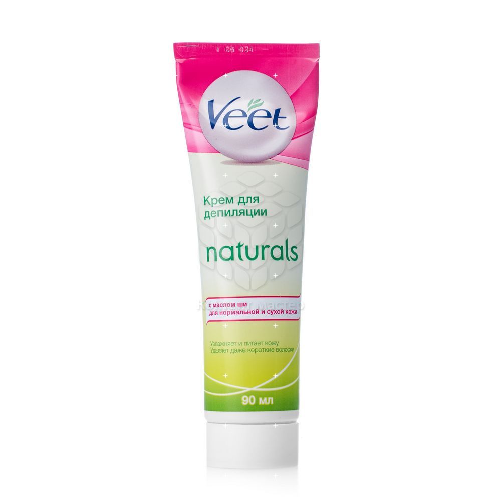 Крем для депиляции Veet Naturals для нормальной и сухой кожи с маслом Ши 50мл + 50мл