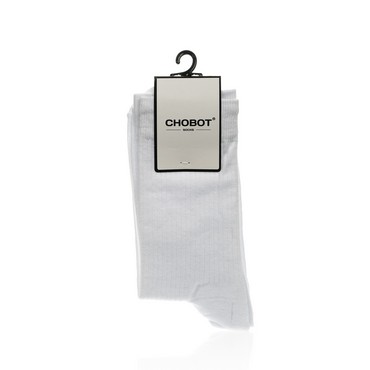 Мужские однотонные носки Chobot 4221-003 , Белый , р.25-27