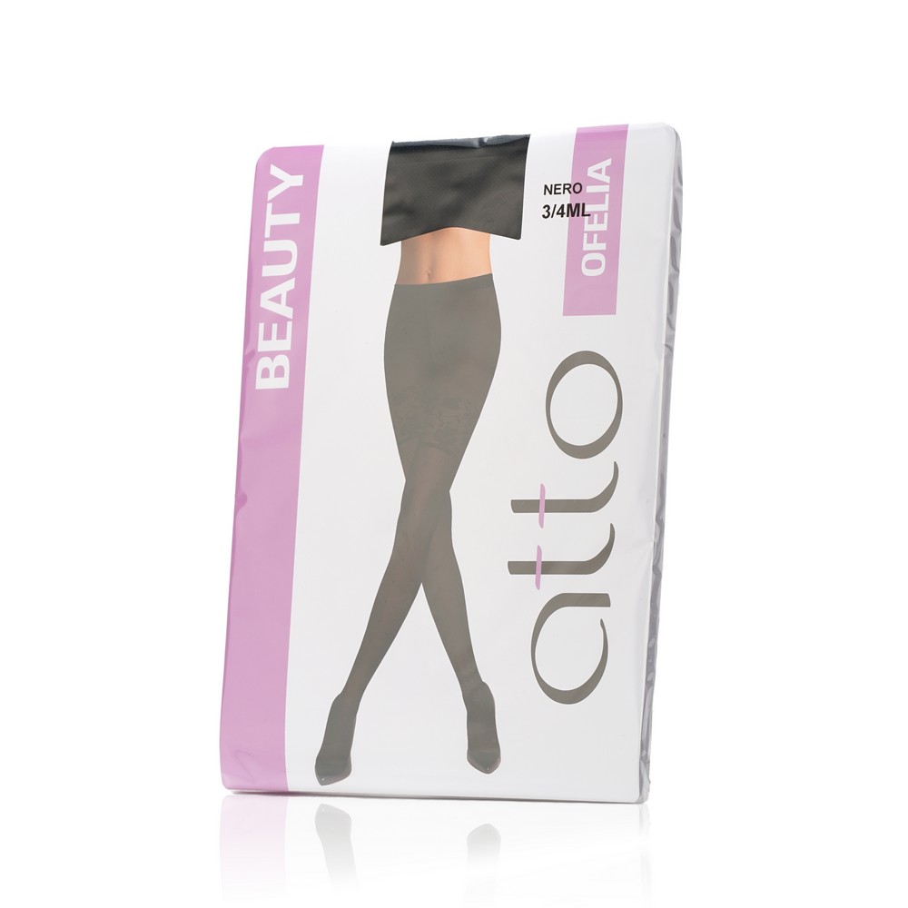 

Женские колготки с рисунком Atto Beauty " Ofelia " 20den , Nero , 3/4 размер