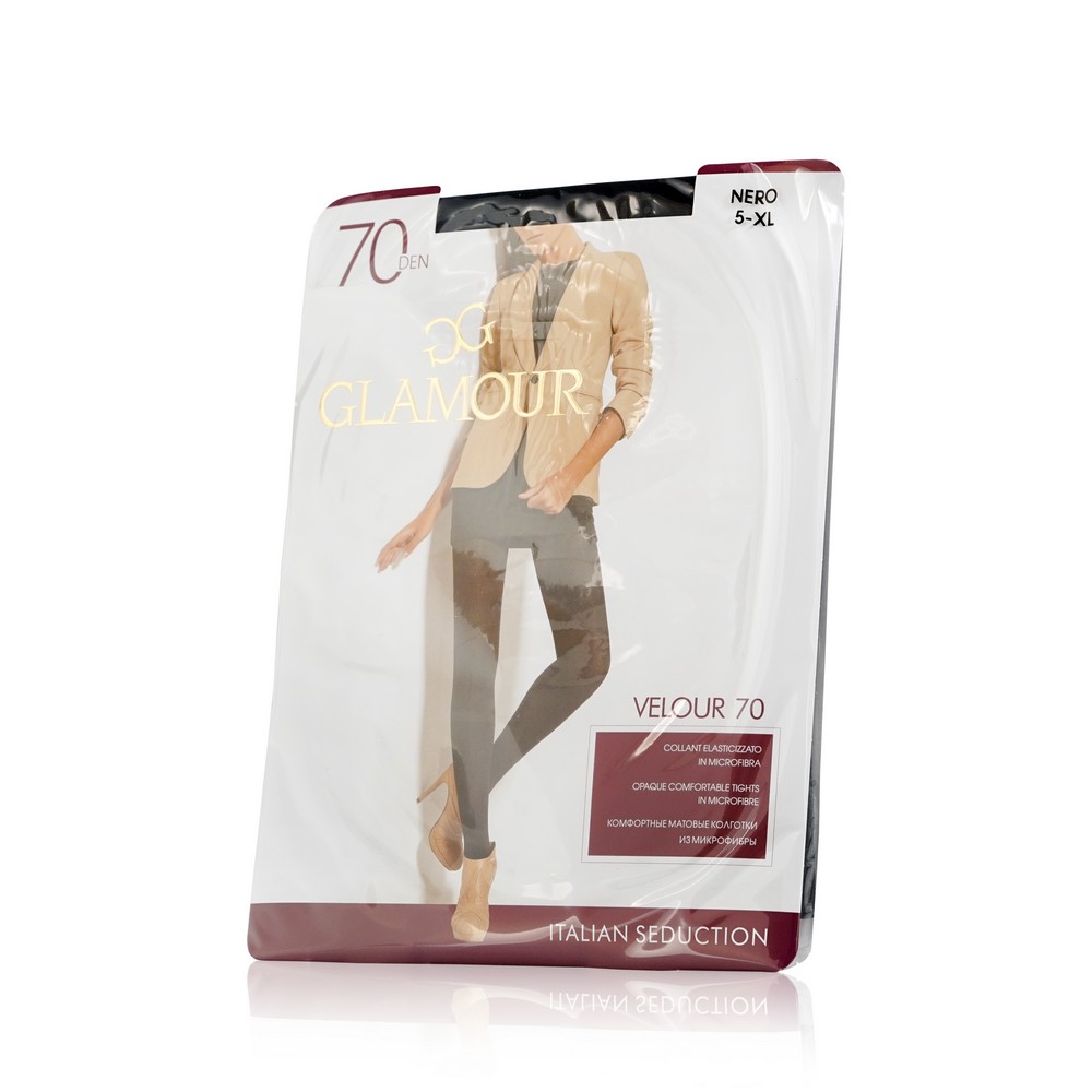 

Женские колготки Glamour Velour 70den Nero 5 размер