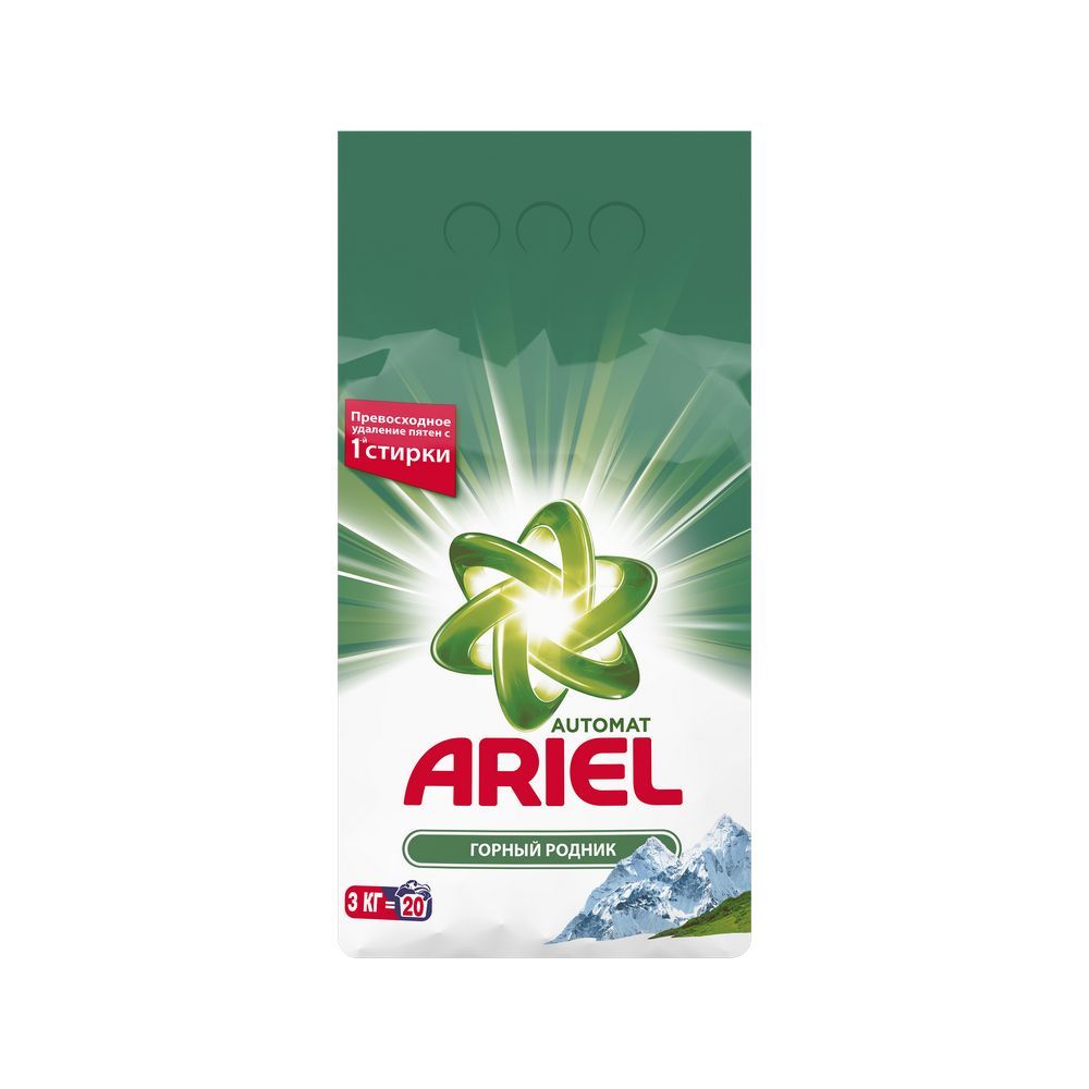 

Порошок для стирки Ariel " Горный родник " автомат 3кг