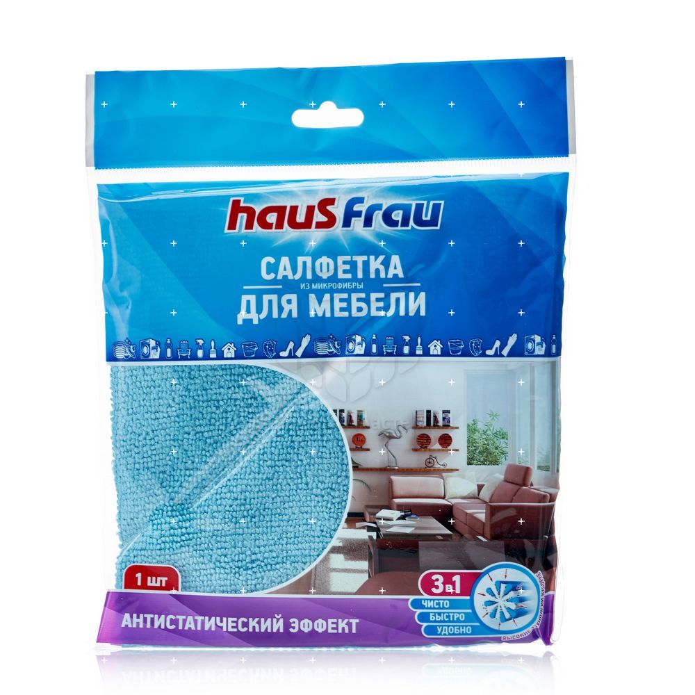 Салфетка для мебели Haus Frau из микрофибры 30*30см