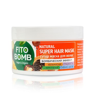 Маска для волос ФИТОкосметик Fito Bomb " увлажнение + гладкость + укрепление + Сияние цвета " 250мл