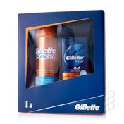 Мужской Подарочный набор Gillette ( Fusion увлажняющий гель для бритья 200мл + PRO бальзам после бритья 3 в 1 50мл )