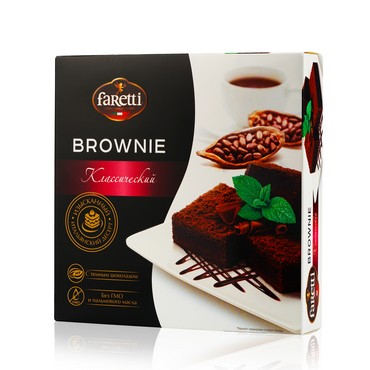 Торт бисквитный Faretti Brownie " классический " 350г
