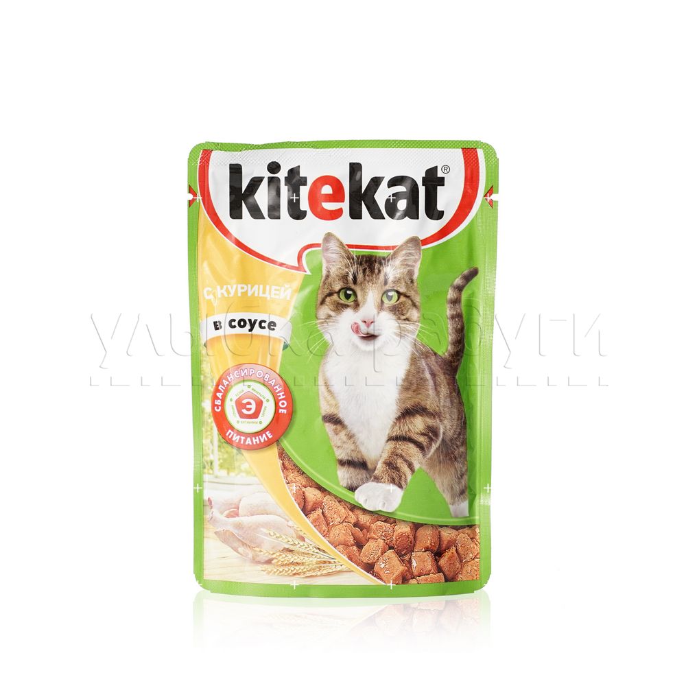 

Корм для кошек Kitekat с курицей в соусе 85г