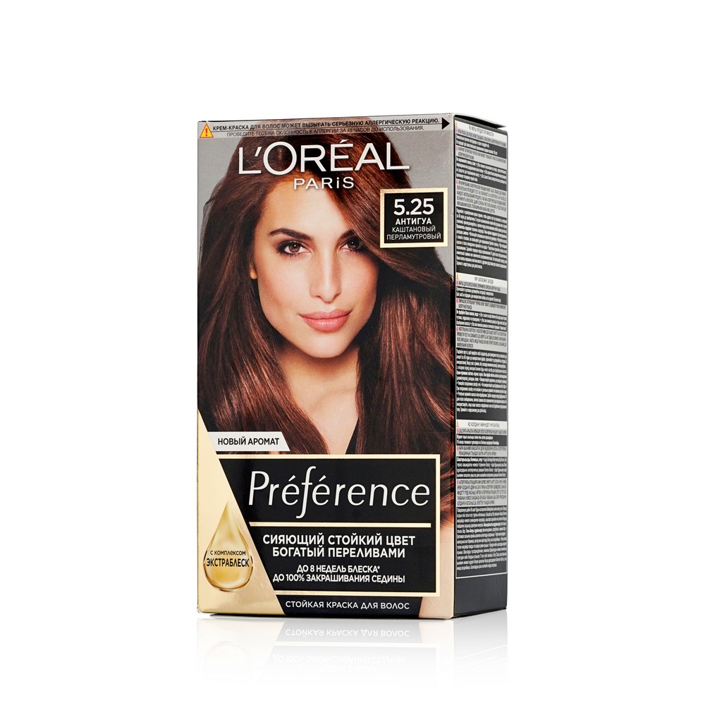 Краска L`Oreal Paris Preference стойкая для волос 5.25 Антигуа краска l oreal paris preference стойкая для волос 3 12 мулен руж