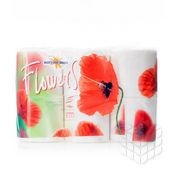 Туалетная бумага Мягкий знак Flowers 2х-слойная ароматизированная 12шт