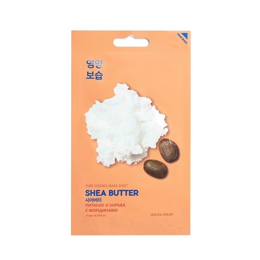 Тканевая маска Holika Holika для лица " Pure Essence Mask Sheet Shea Butter " с маслом Ши 23мл