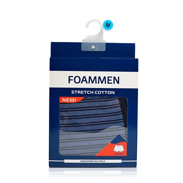 Мужские трусы - боксеры Foammen Fo90509 , синие в полоску , M