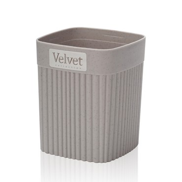 Стакан - подставка для зубных щеток Бытпласт " Velvet " Серый