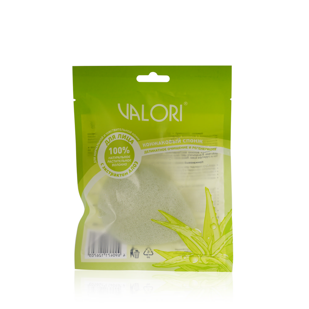 

Конжаковый спонж Valori алоэ