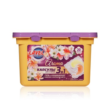 Капсулы для стирки 3 в 1 LAVELiq Aroma " Весеннее утро " 20шт